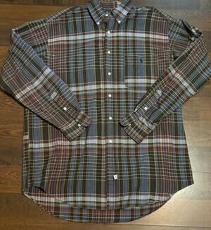 Vintage Ralph Lauren Blaire Plaid Shirt L 100% Cotton